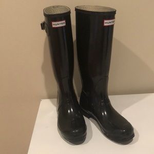 Hunter original tall black rain boot